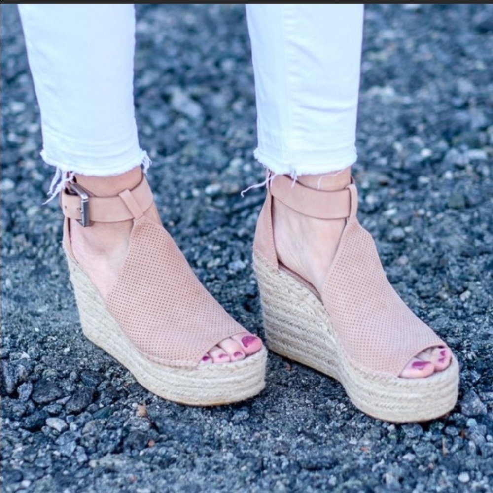 Marc Fisher Wedges In Cognac